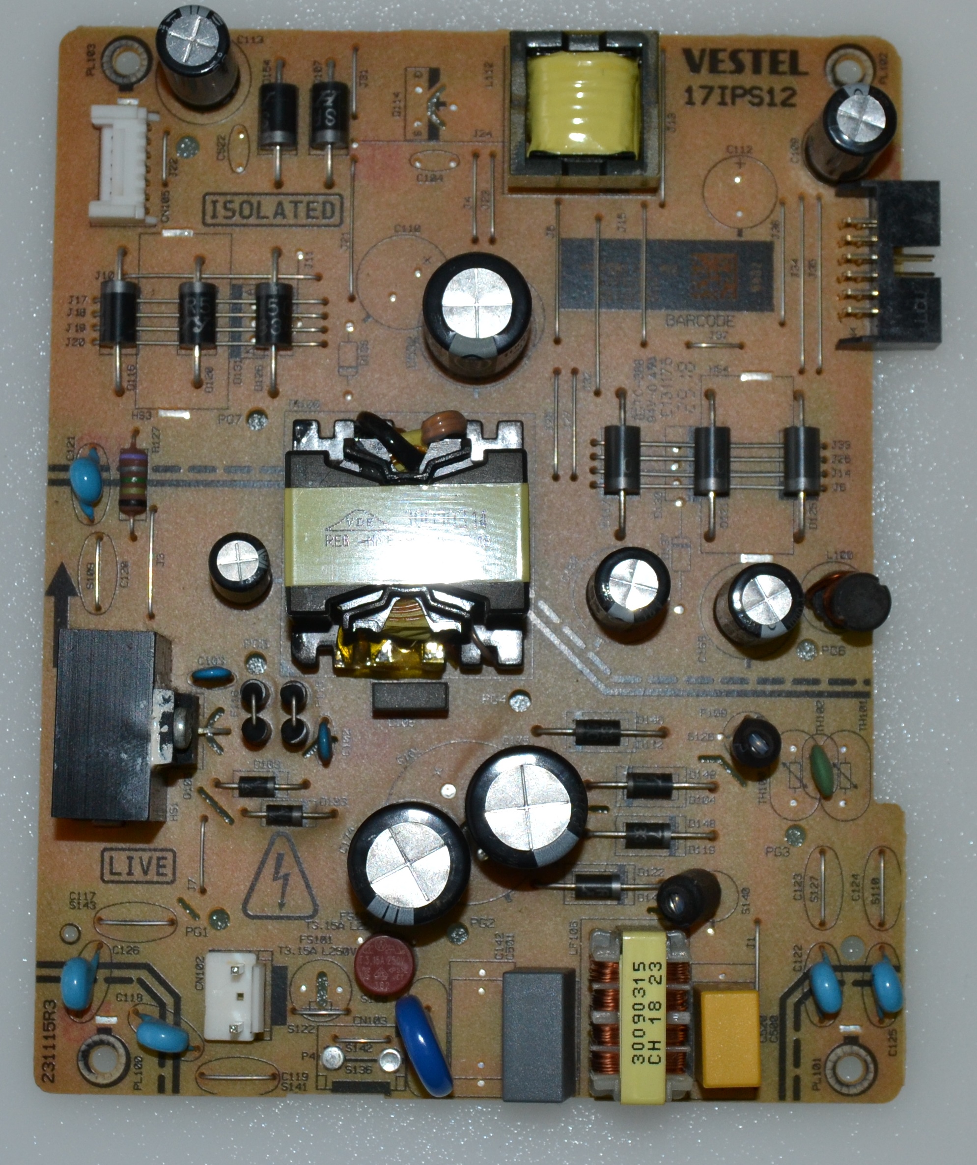 17IPS12/49INC/FINLUX POWER BOARD ,17IPS12, for 49 inc DISPLAY ,28137283,23321119,231115R3,