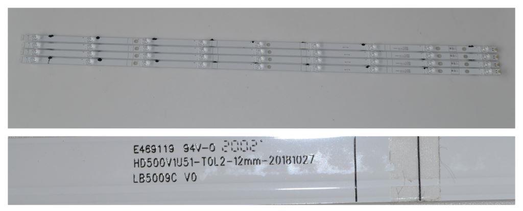 LB/50INC/HIS/5 LED BACKLAIHT,LB5009C V0,HD500V1U51-T0L2-12mm-20181027,4x9 diod 960 mm