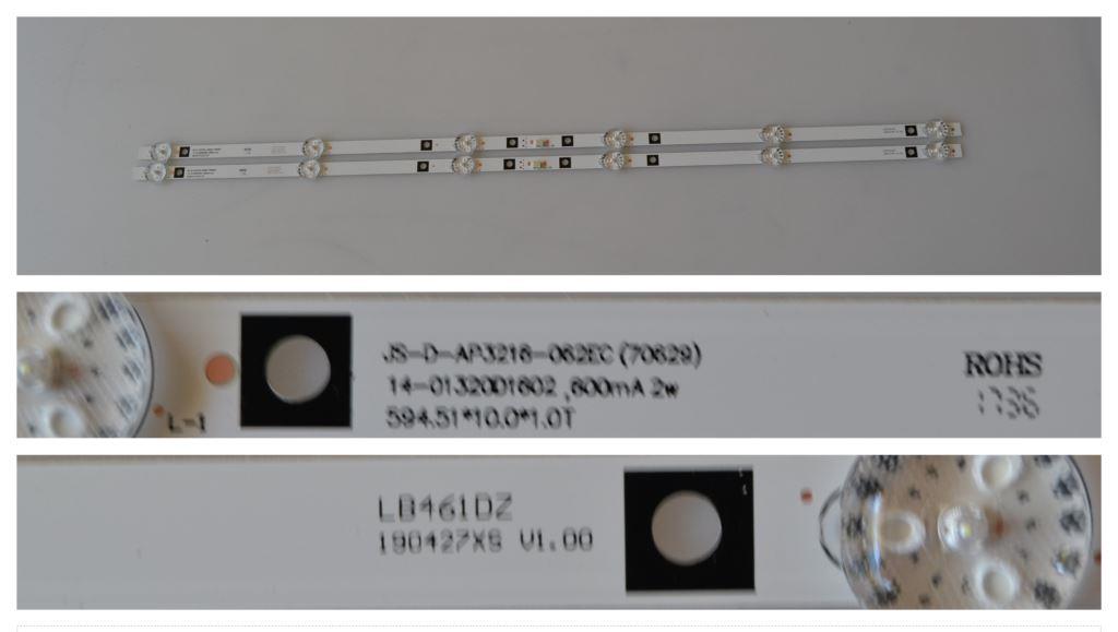 LB/32INC/CHINA/NN34 LED BACKLAIHT  ,JS-D-AP3216-062EC,(70629),LB461DZ,190427XS V1.00.2x6 diod,3V,595mm,