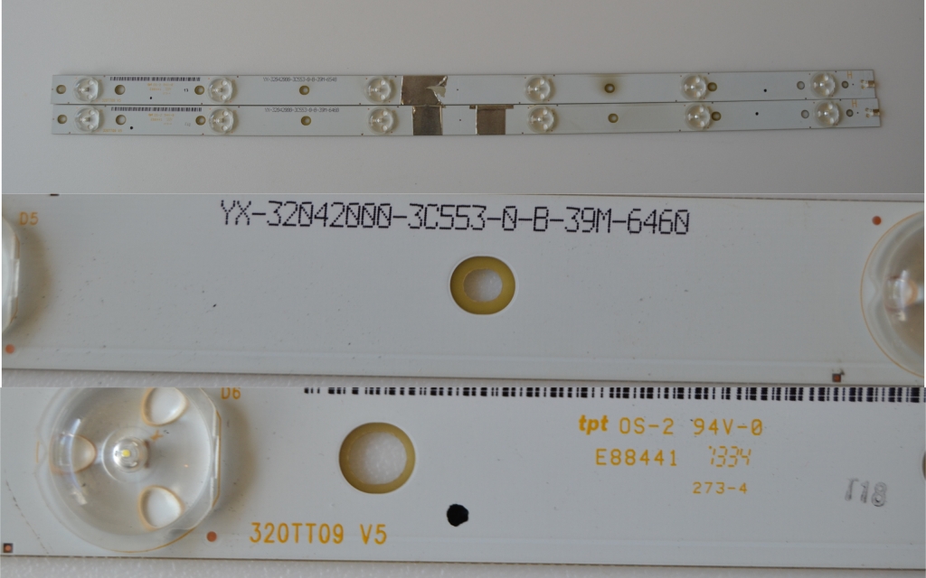 LB/32INC/PH/32PFL3088 LED BACKLAIHT ,320TT09 V4,YX-32042000,-3CS552-0-7-38G-0759,2X6 diod 6V 575mm