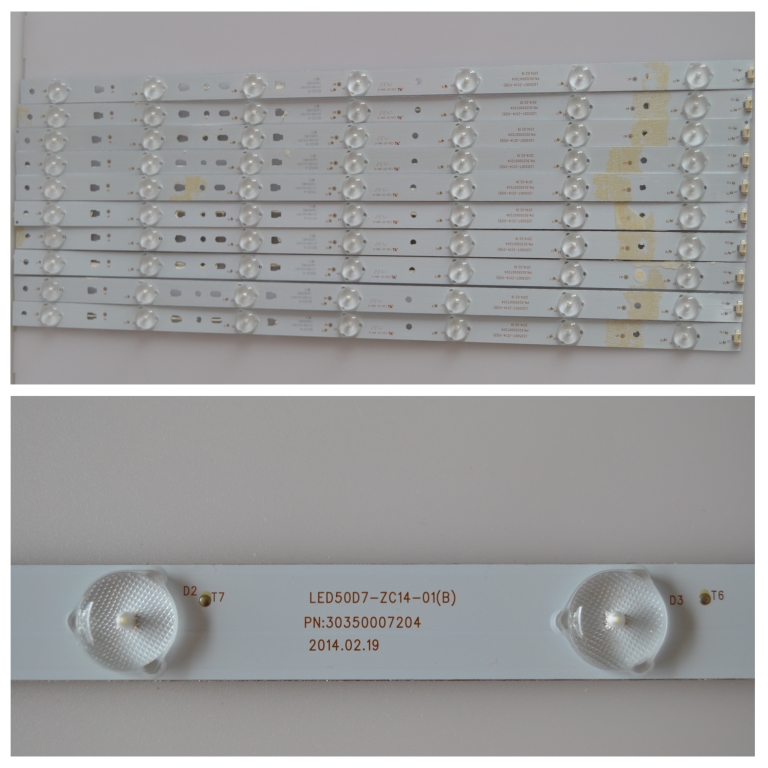 LB/50INC/JVC LED BACKLAIHT ,LED50D7-ZC14-01(B),PN:30350007204, 10x7 diod 510 mm,