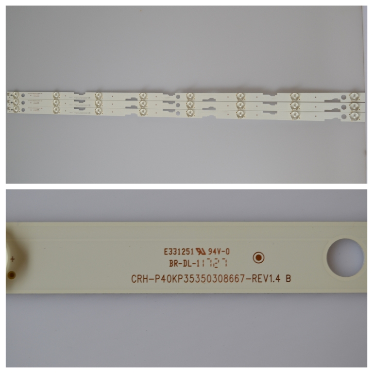 LB/40INC/SHARP LED BACKLAIHT,CRH-P40KP35350308667-REV1.4 B,   3x8 diod 785 mm
