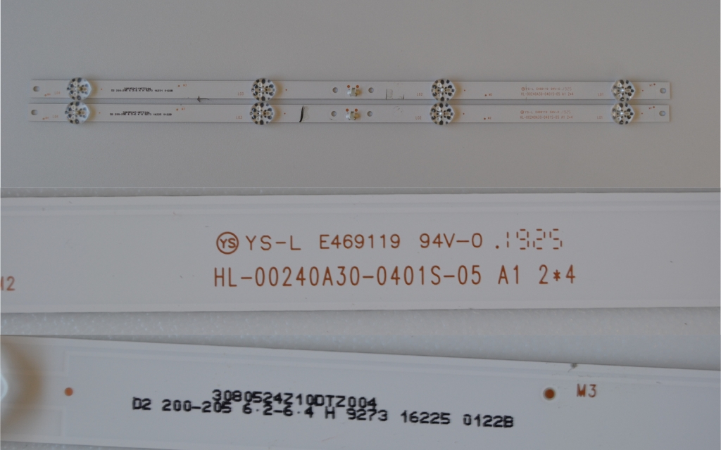 LB/24INC/24DM3500/1 LED BACKLAIHT  ,HL-00240A30-0401S-05 , 2x4 diod 6v 440mm