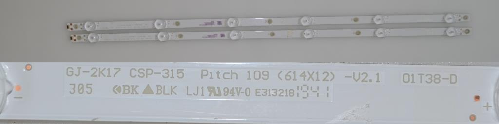 LB/32INC/PHILIPS/10 LED BACKLAIHT ,GJ-2K17 CSP-315 Pitch 109, 2x6 diod 614mm