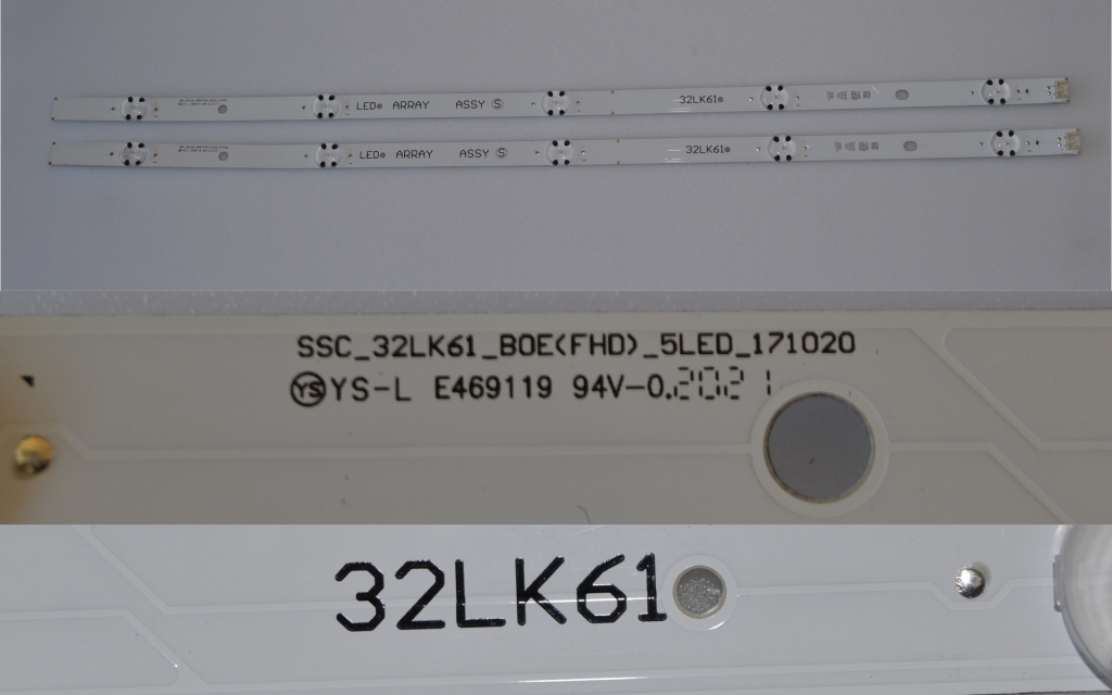 LB/32INC/LG/32LK6200 LED BACKLAIHT ,SSC_32LK61_BOE(FHD)_5LED_171020,32LK61,2x5 diod 615mm