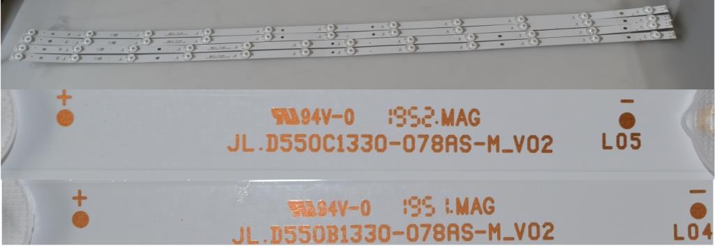 LB/55INC/VES/HOR LED BACKLAIHT,JL.D550C1330-078AS-M_V02,JL.D550B1330-078AS-M_V02,4x12 diod 1050 mm