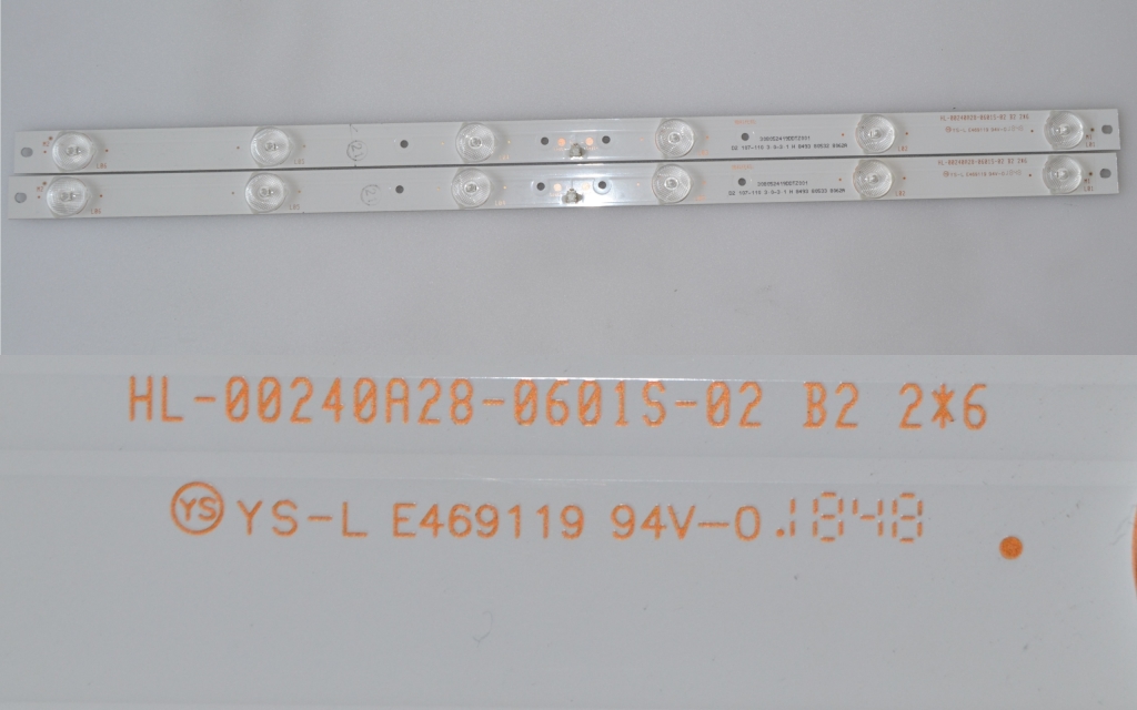LB/24INC/TURBOX/1 LED BACKLAIHT  ,HL-00240A28-0601S-02 B2,2*6, 2x6 diod 440mm 3v