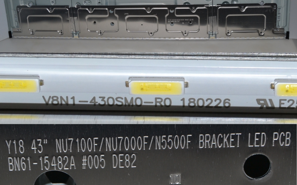 LB/43INC/SAM/43RU7172 LED BACKLAIHT ,V8N41-430SMO-R0 180226,BN61-15482A,