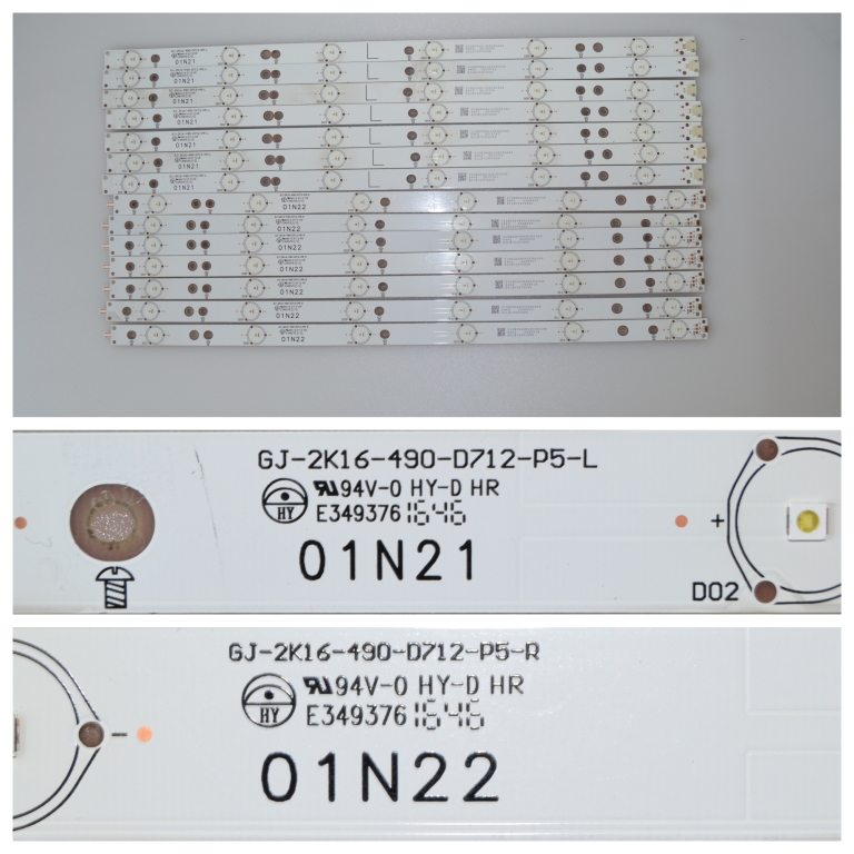 LB/49INC/PH/49PUS6101 LED BACKLAIHT   ,GJ-2K16-490-0721-P5-R, GJ-2K16-490-0721-P5-L ,49PUS6101
